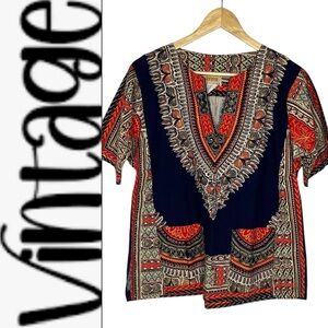 Vintage 70’s Men’s/Womens Dashiki Tunic Top s